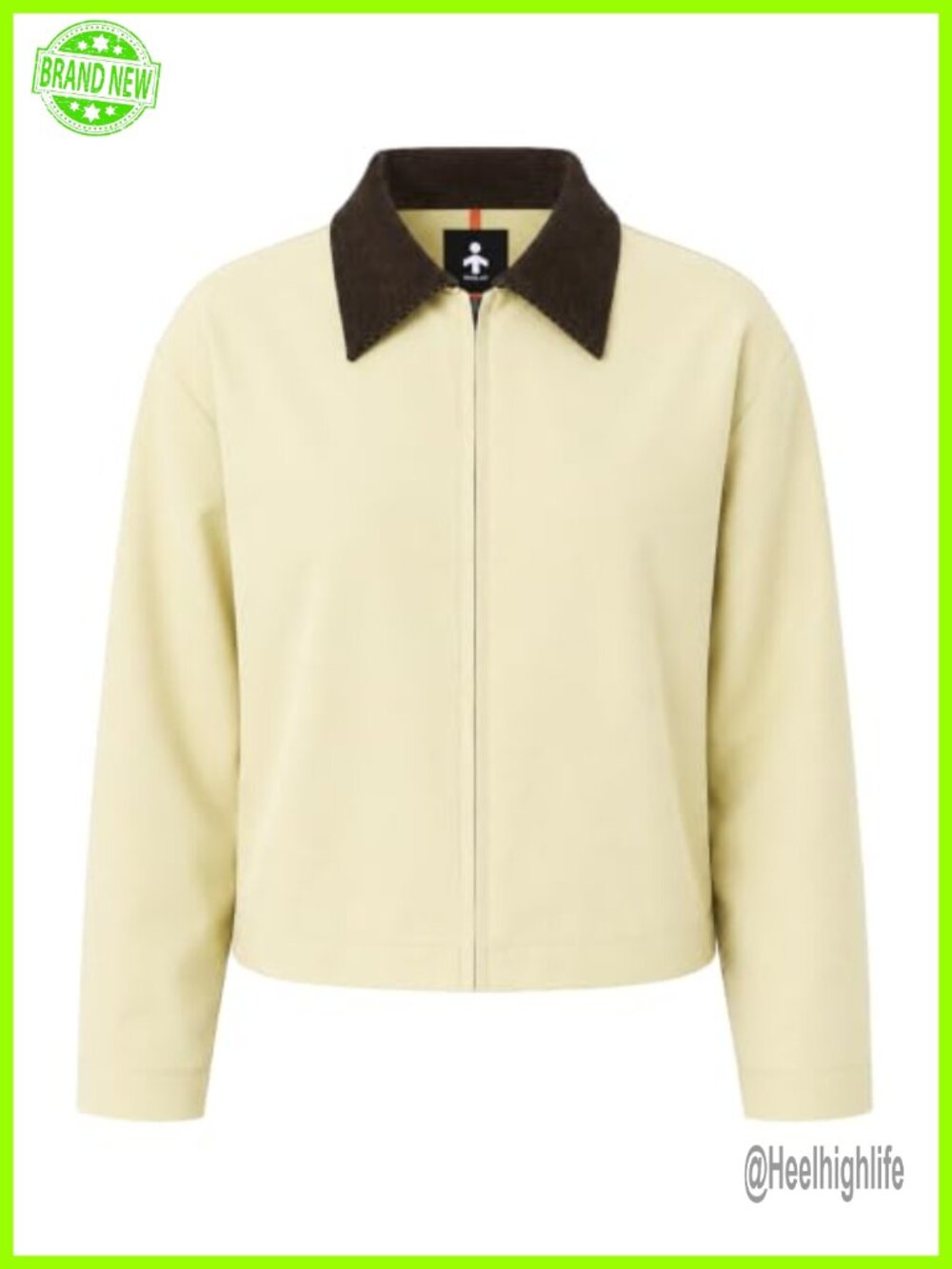 Women Utility Cropped Barn Jacket Water Resistant Corduroy Collar Trench